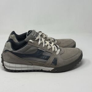 Skechers Floater Shoes Mens 13 Gray Suede Relaxed Fit Walking Athletic Sneakers